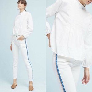 Pilcro And The Letterpress By Anthropologie Womens White Skinny Jeans Size 27